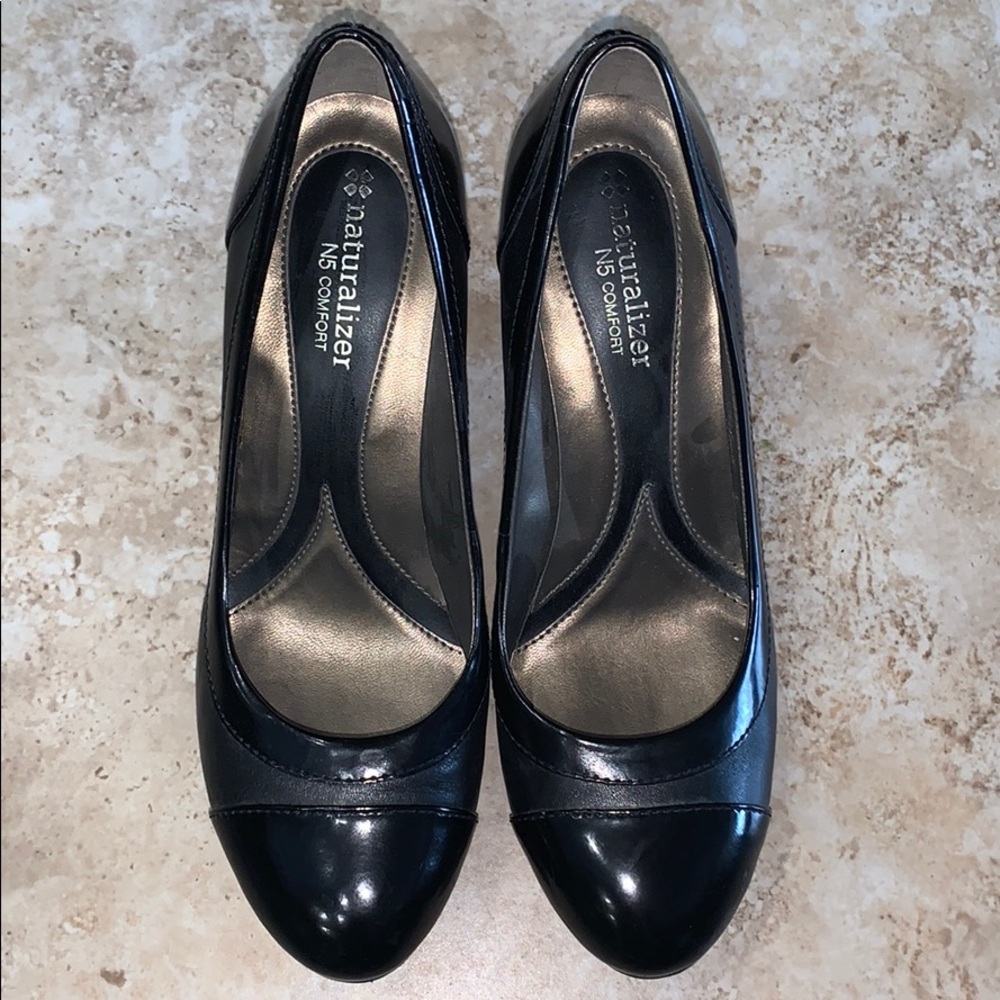 Naturalizer N5 Comfort Black Leather Pumps -Sz 7.5